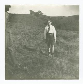 photographie de Théo Van Rysselberghe et Jean-Marie Gevaert, dans la campagne, août 1914