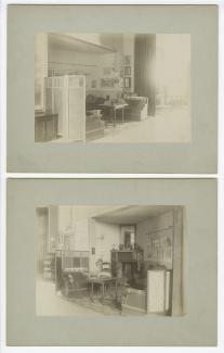photographie du salon de la maison de Théo Van Rysselberghe, construite par son frère Octave, rue de l’Abbaye à Ixelles