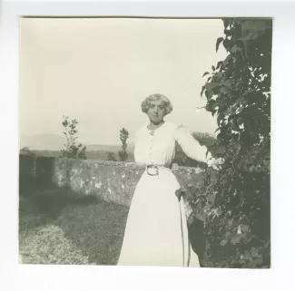 portrait photographique de Maria Van Rysselberghe, en Savoie, octobre 1910