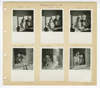 photographie de Maria Van Rysselberghe et son arrière-petite-fille Isabelle Lambert, lisant, février 1948