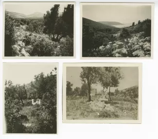 photographie des environs du monument à la mémoire de Rupert Brooke sur l’île de Skyros