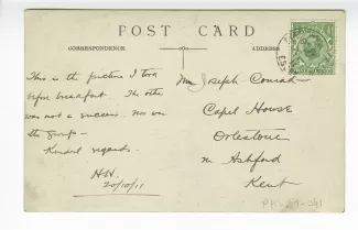 photographie-carte postale de la maison de Joseph Conrad, Capel House