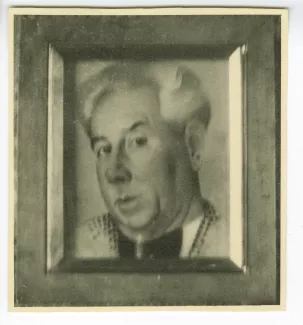 photographie noir et blanc du portrait peint de Roger Martin du Gard par Simon Bussy (1941)