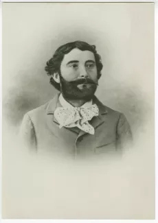 portrait photographique en buste du poète Emmanuel Signoret