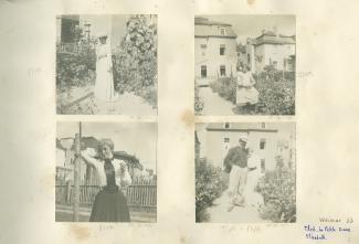 photographie de Maria Van Rysselberghe, dans le jardin de la maison des Van de Velde, été 1903