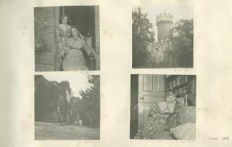 portrait photographique de Maria Van Rysselberghe, debout, et Aline Mayrisch, juillet 1903