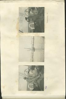 photographie de Théo Van Rysselberghe assis près du bastingage d'un bateau, au large de Douarnenez, juillet-août 1904