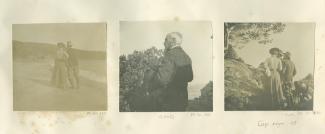 photographie d'Aline Mayrisch [?] et Théo Van Rysselberghe, de dos sur une plage, printemps 1905
