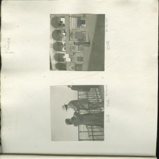 photographie de Maria Van Rysselberghe et Théo Van Rysselberghe, devant le port de Gênes, novembre 1908